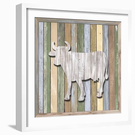 Wood Cow 2, 2024-Tim Ashwood-Framed Art Print