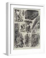 Wood-Cutting in the Forests of Austria and Bavaria-Johann Nepomuk Schonberg-Framed Giclee Print