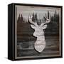 Wood Deer, 2024-Tim Ashwood-Framed Stretched Canvas