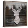 Wood Deer, 2024-Tim Ashwood-Stretched Canvas