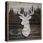 Wood Deer, 2024-Tim Ashwood-Stretched Canvas