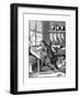 Wood Engraver, 16th Century-Jost Amman-Framed Giclee Print