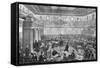 Wood Engraving the Senate as a Court of Impeachment for the Trial of Andrew Johnson-null-Framed Stretched Canvas