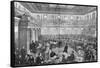 Wood Engraving the Senate as a Court of Impeachment for the Trial of Andrew Johnson-null-Framed Stretched Canvas