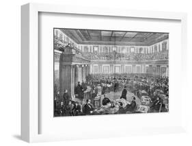 Wood Engraving the Senate as a Court of Impeachment for the Trial of Andrew Johnson-null-Framed Photographic Print