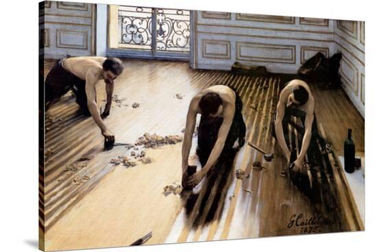 Wood Floor Planers-Gustave Caillebotte-Stretched Canvas