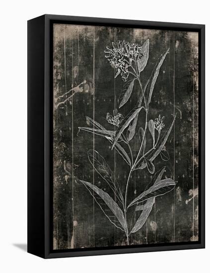 Wood Floral-Jace Grey-Framed Stretched Canvas