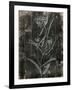 Wood Floral-Jace Grey-Framed Art Print