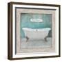 Wood Framed Aqua Bath-Victoria Brown-Framed Art Print