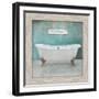 Wood Framed Aqua Bath-Victoria Brown-Framed Art Print