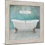 Wood Framed Aqua Bath-Victoria Brown-Mounted Art Print