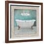 Wood Framed Aqua Bath-Victoria Brown-Framed Art Print