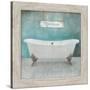 Wood Framed Aqua Bath-Victoria Brown-Stretched Canvas