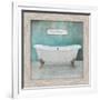 Wood Framed Aqua Bath-Victoria Brown-Framed Art Print