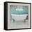 Wood Framed Aqua Bath-Victoria Brown-Framed Stretched Canvas