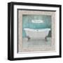 Wood Framed Aqua Bath-Victoria Brown-Framed Art Print