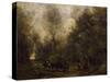 Wood Gatherer-Jean-Baptiste-Camille Corot-Stretched Canvas