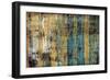 Wood Gold Blue-Milli Villa-Framed Art Print