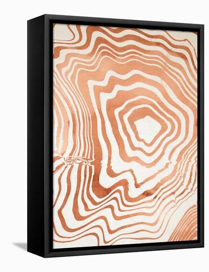 Wood Grain Suminagashi I-Annie Warren-Framed Stretched Canvas