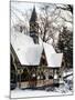 Wood House Snowy Winter in Central Park New York City-Philippe Hugonnard-Mounted Photographic Print