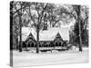 Wood House Snowy Winter in Central Park New York City-Philippe Hugonnard-Stretched Canvas