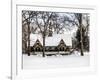 Wood House Snowy Winter in Central Park New York City-Philippe Hugonnard-Framed Photographic Print