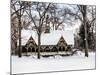 Wood House Snowy Winter in Central Park New York City-Philippe Hugonnard-Mounted Photographic Print