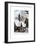 Wood House Snowy Winter in Central Park New York City-Philippe Hugonnard-Framed Art Print