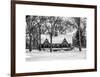 Wood House Snowy Winter in Central Park New York City-Philippe Hugonnard-Framed Art Print