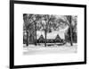 Wood House Snowy Winter in Central Park New York City-Philippe Hugonnard-Framed Art Print