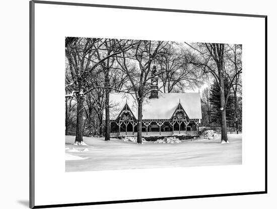 Wood House Snowy Winter in Central Park New York City-Philippe Hugonnard-Mounted Art Print