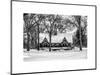 Wood House Snowy Winter in Central Park New York City-Philippe Hugonnard-Mounted Art Print