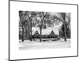 Wood House Snowy Winter in Central Park New York City-Philippe Hugonnard-Mounted Art Print