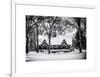 Wood House Snowy Winter in Central Park New York City-Philippe Hugonnard-Framed Art Print