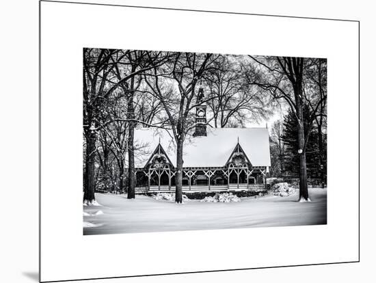 Wood House Snowy Winter in Central Park New York City-Philippe Hugonnard-Mounted Art Print