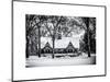 Wood House Snowy Winter in Central Park New York City-Philippe Hugonnard-Mounted Art Print