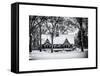 Wood House Snowy Winter in Central Park New York City-Philippe Hugonnard-Framed Stretched Canvas