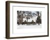 Wood House Snowy Winter in Central Park New York City-Philippe Hugonnard-Framed Art Print