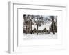 Wood House Snowy Winter in Central Park New York City-Philippe Hugonnard-Framed Art Print