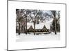 Wood House Snowy Winter in Central Park New York City-Philippe Hugonnard-Mounted Art Print