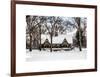 Wood House Snowy Winter in Central Park New York City-Philippe Hugonnard-Framed Art Print