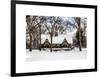 Wood House Snowy Winter in Central Park New York City-Philippe Hugonnard-Framed Art Print