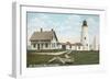 Wood Island Lighthouse, Old Orchard, Maine-null-Framed Art Print