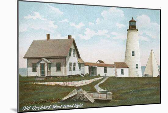 Wood Island Lighthouse, Old Orchard, Maine-null-Mounted Art Print