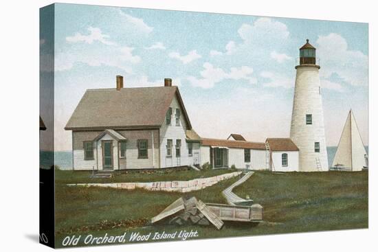 Wood Island Lighthouse, Old Orchard, Maine-null-Stretched Canvas