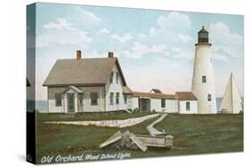 Wood Island Lighthouse, Old Orchard, Maine-null-Stretched Canvas