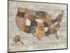 Wood Map-Sparx Studio-Mounted Art Print