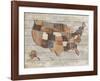 Wood Map-Sparx Studio-Framed Art Print