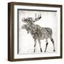 Wood Moose Mate-Jace Grey-Framed Art Print