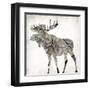 Wood Moose Mate-Jace Grey-Framed Art Print